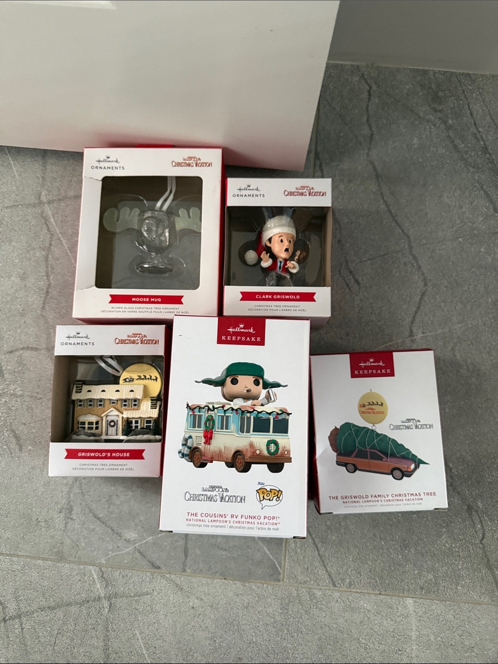 Hallmark Christmas Vacation Ornaments Set - Red, Green, White